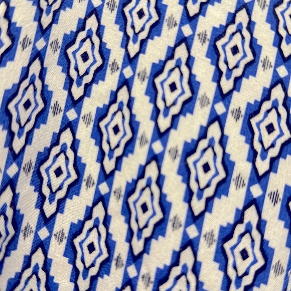 Sugarlips Blue Printed Sleeveless A-Line Summer Mini Dress Size M - Picture 4 of 8